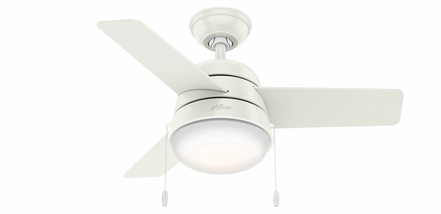 Aker 36"Ceiling Fan Fresh White quiet small fans for desk or nightstand