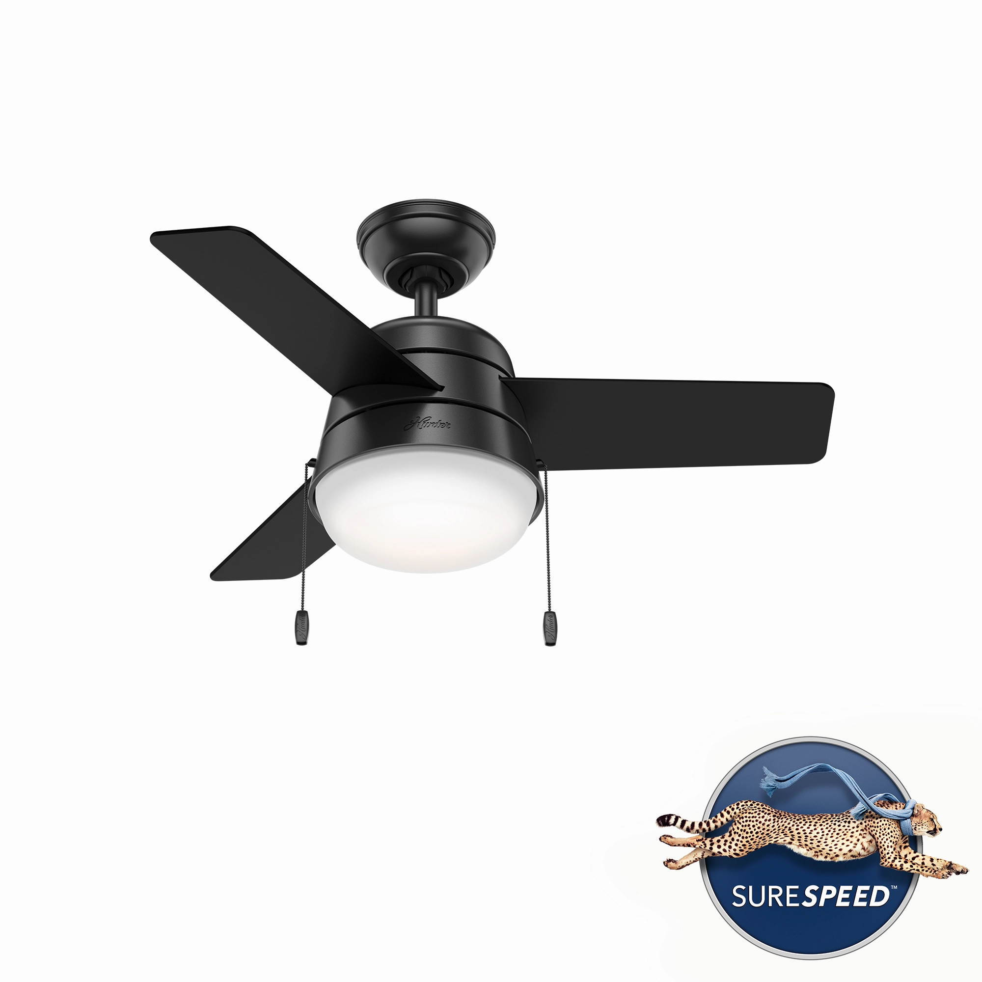 Aker 36"Ceiling Fan Matte Black