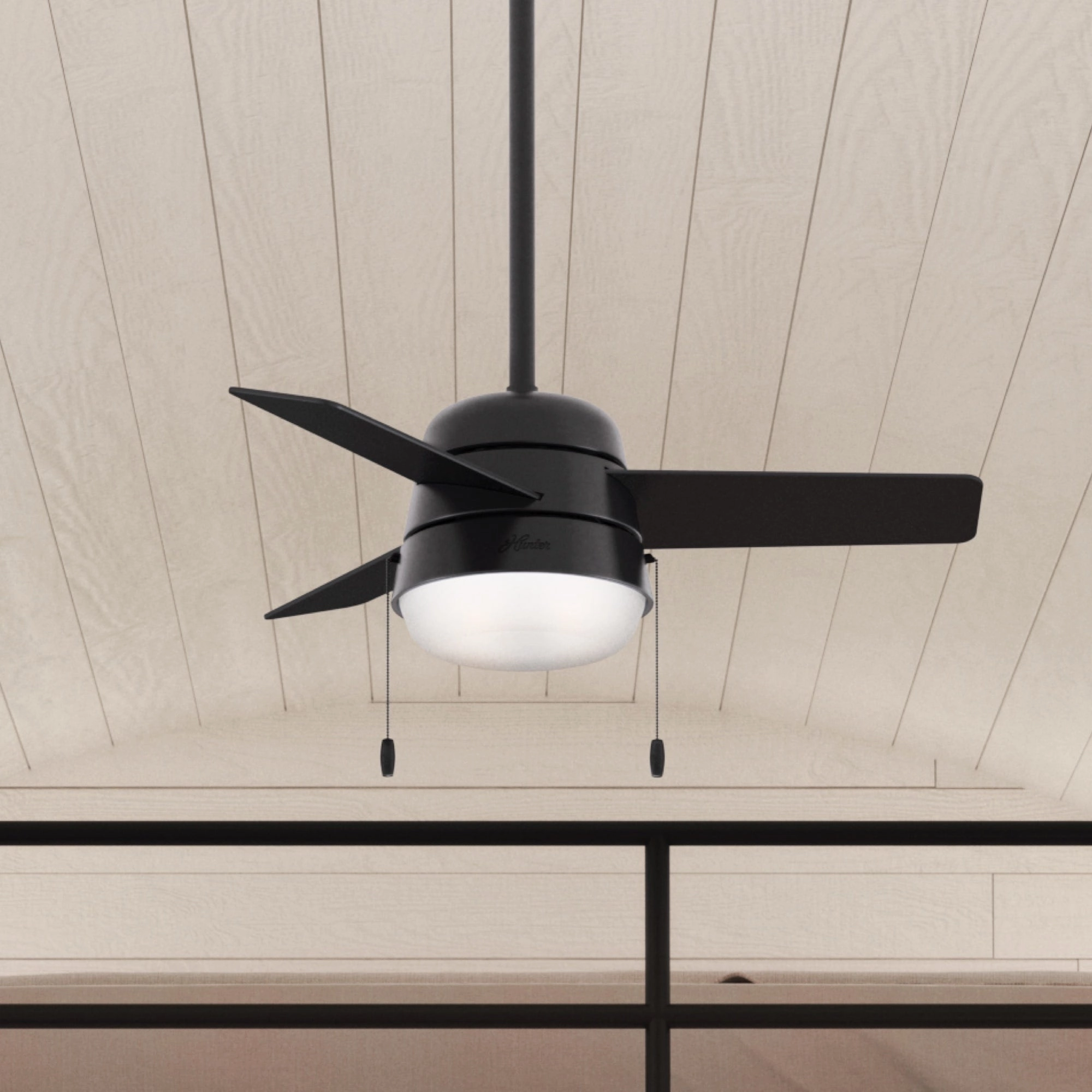 Aker 36"Ceiling Fan Matte Black