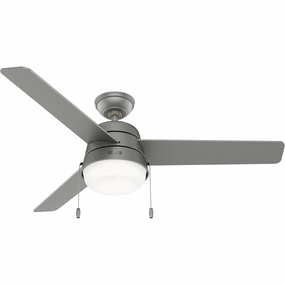 Aker 52"Ceiling Fan Matte Silver versatile medium fans for any space