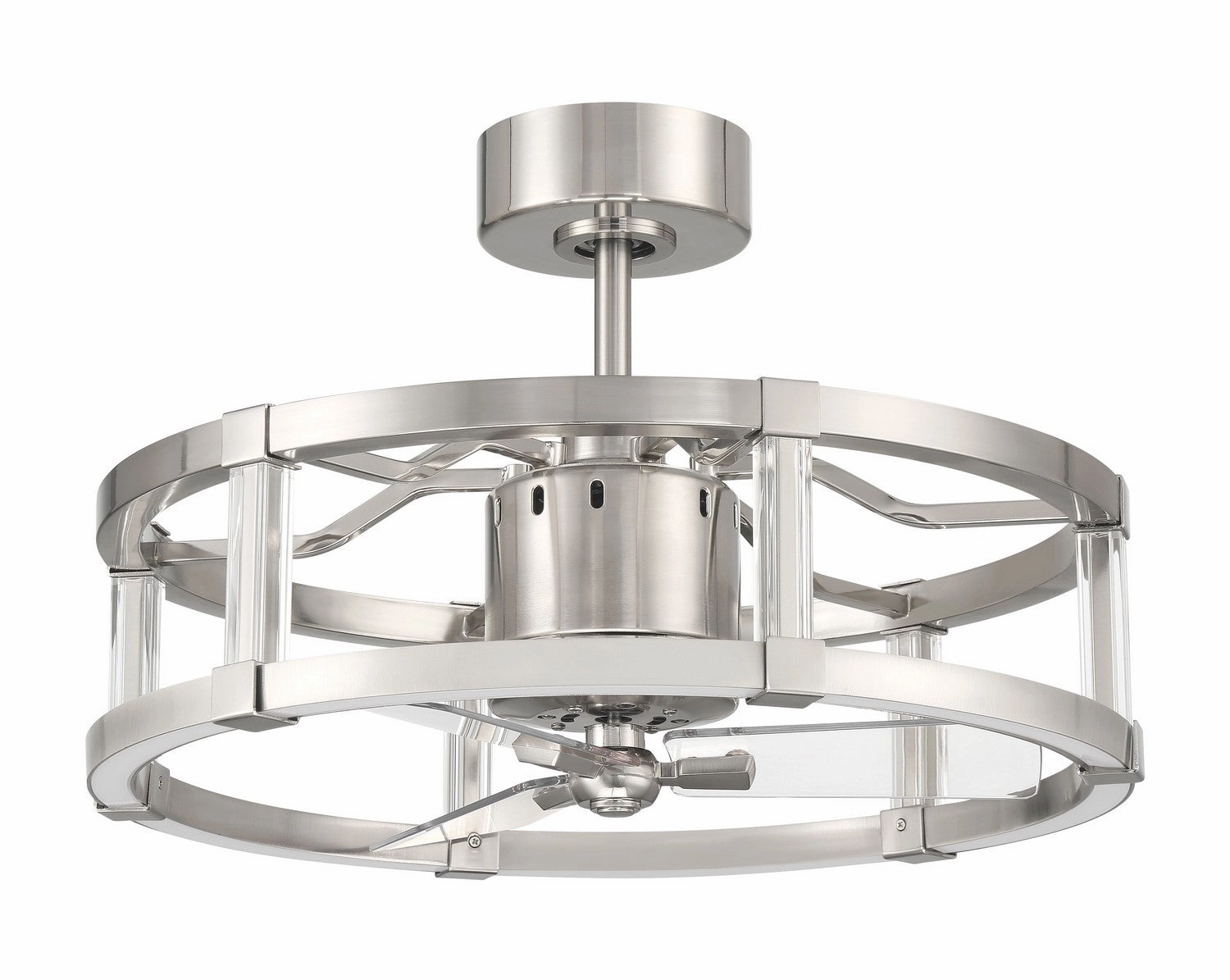 Alexis 18"Ceiling Fan Brushed Polished Nickel best small fans for home and travel