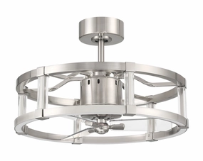 Alexis 18"Ceiling Fan Brushed Polished Nickel best small fans for home and travel