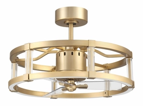 Alexis 18"Ceiling Fan Satin Brass best small fans for home and travel