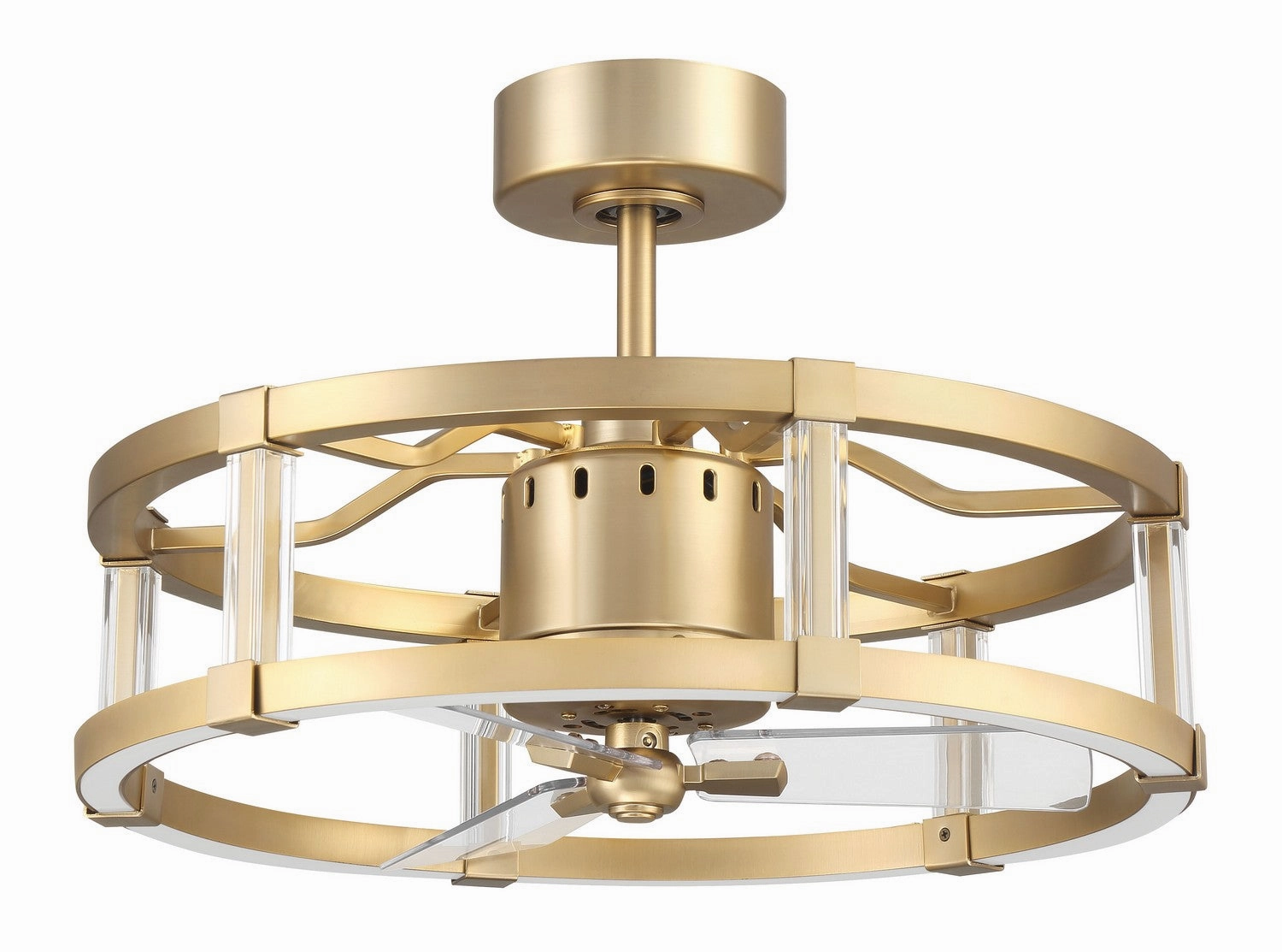 Alexis 18"Ceiling Fan Satin Brass best small fans for home and travel