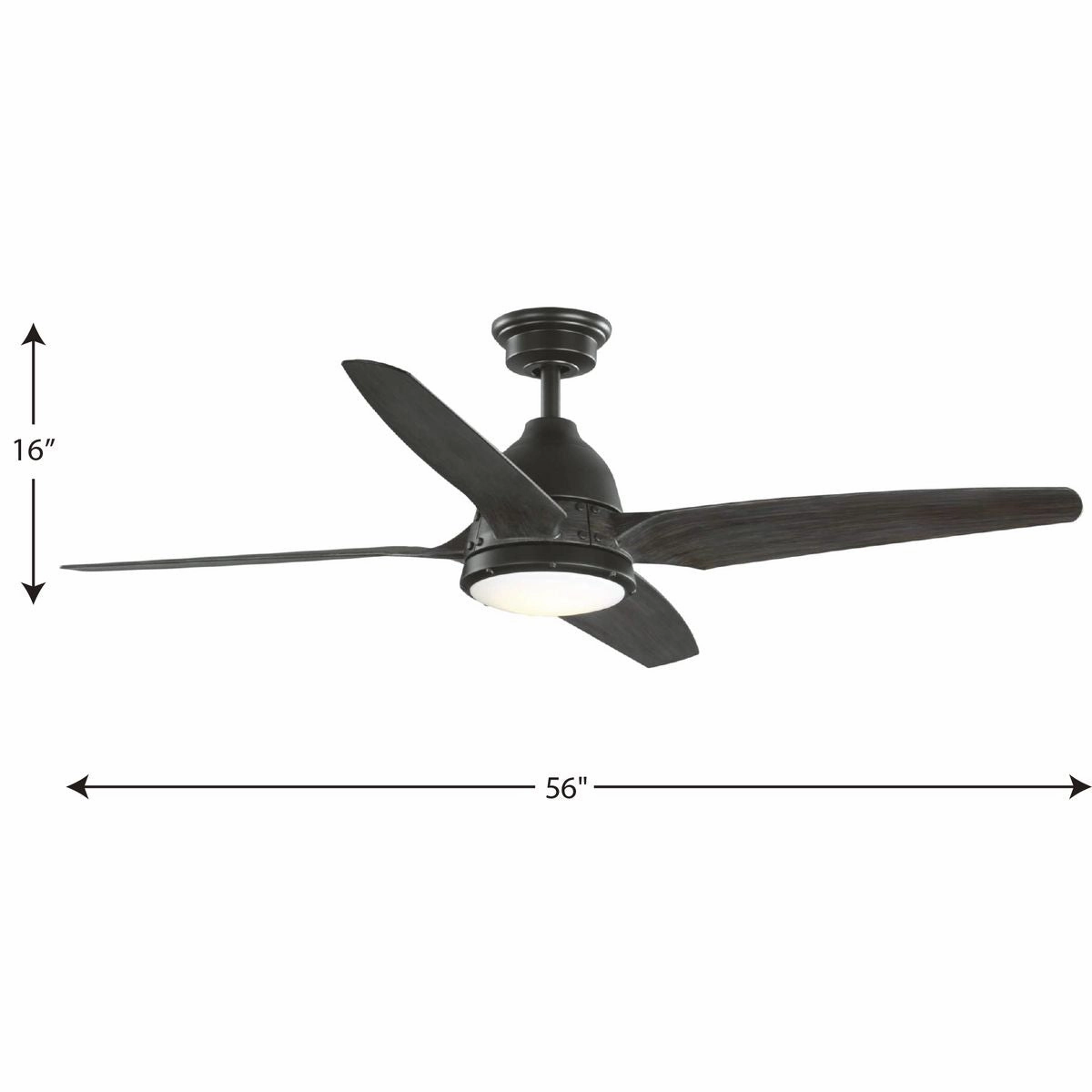 Alleron 56"Ceiling Fan Flat Black