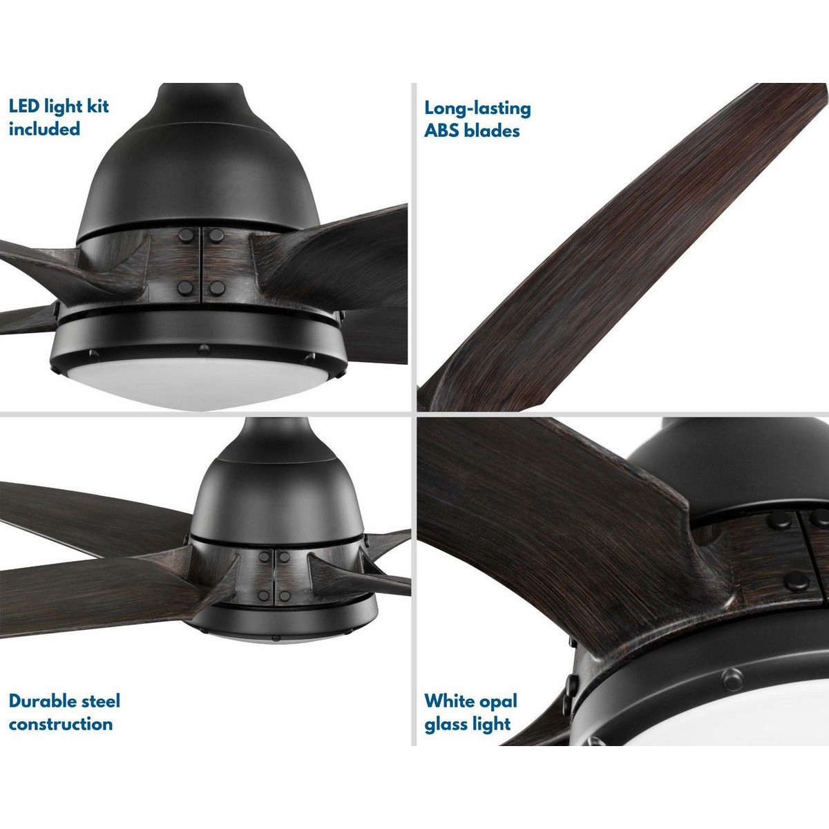 Alleron 56"Ceiling Fan Flat Black