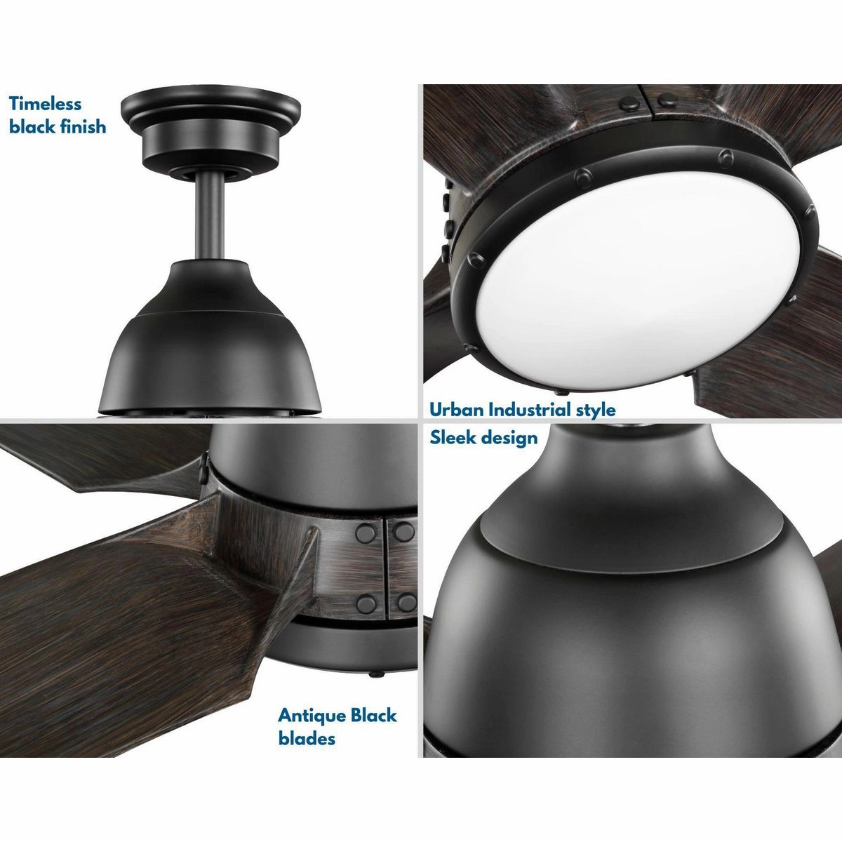Alleron 56"Ceiling Fan Flat Black