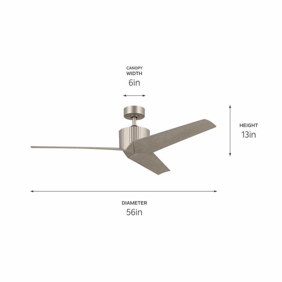 Almere 56"Ceiling Fan Brushed Nickel