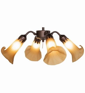 Amber Four Light Fan Light best small fans for home and travel