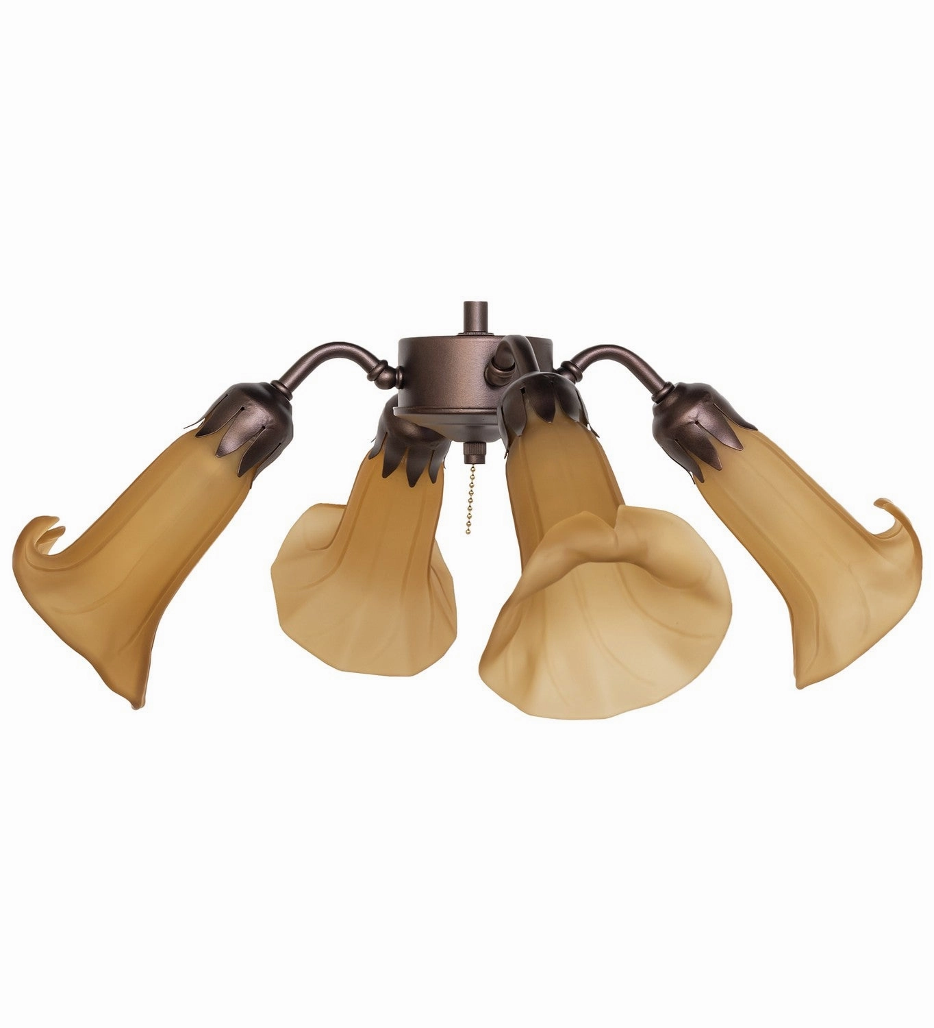Amber Four Light Fan Light