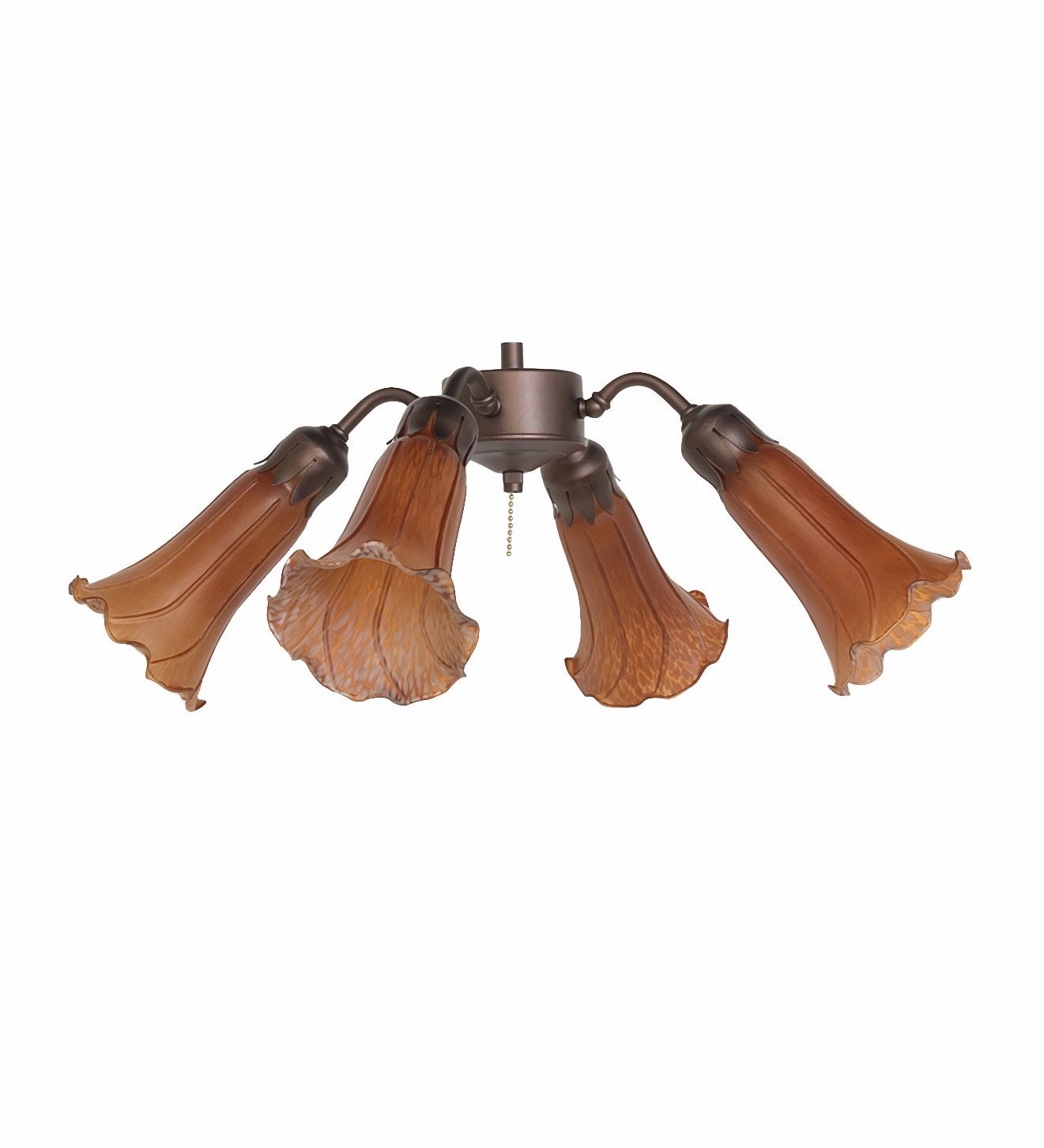 Amber Four Light Fan Light