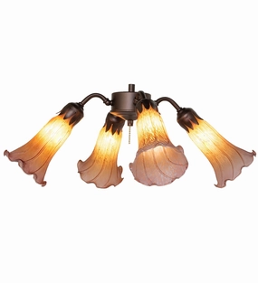 Amber/Purple Four Light Fan Light best small fans for home and travel