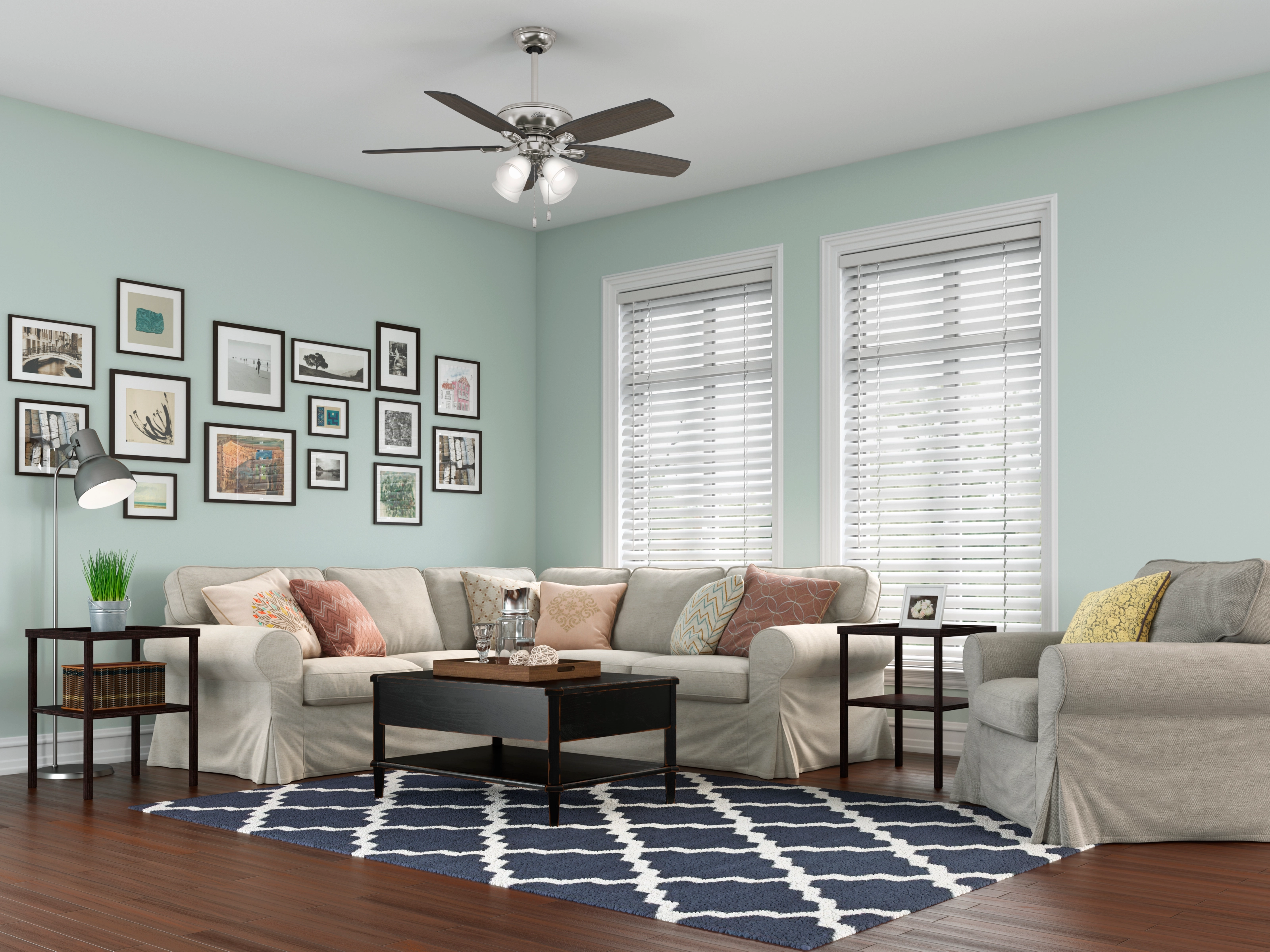 Amberlin 52"Ceiling Fan Brushed Nickel