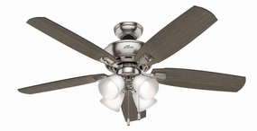 Amberlin 52"Ceiling Fan Brushed Nickel compact medium fans for desks and counters