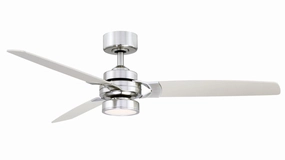 Amped 52"Ceiling Fan Brushed Nickel home fans with built-in timer settings