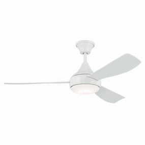 Ample 54"Ceiling Fan White quiet medium fans for living room use