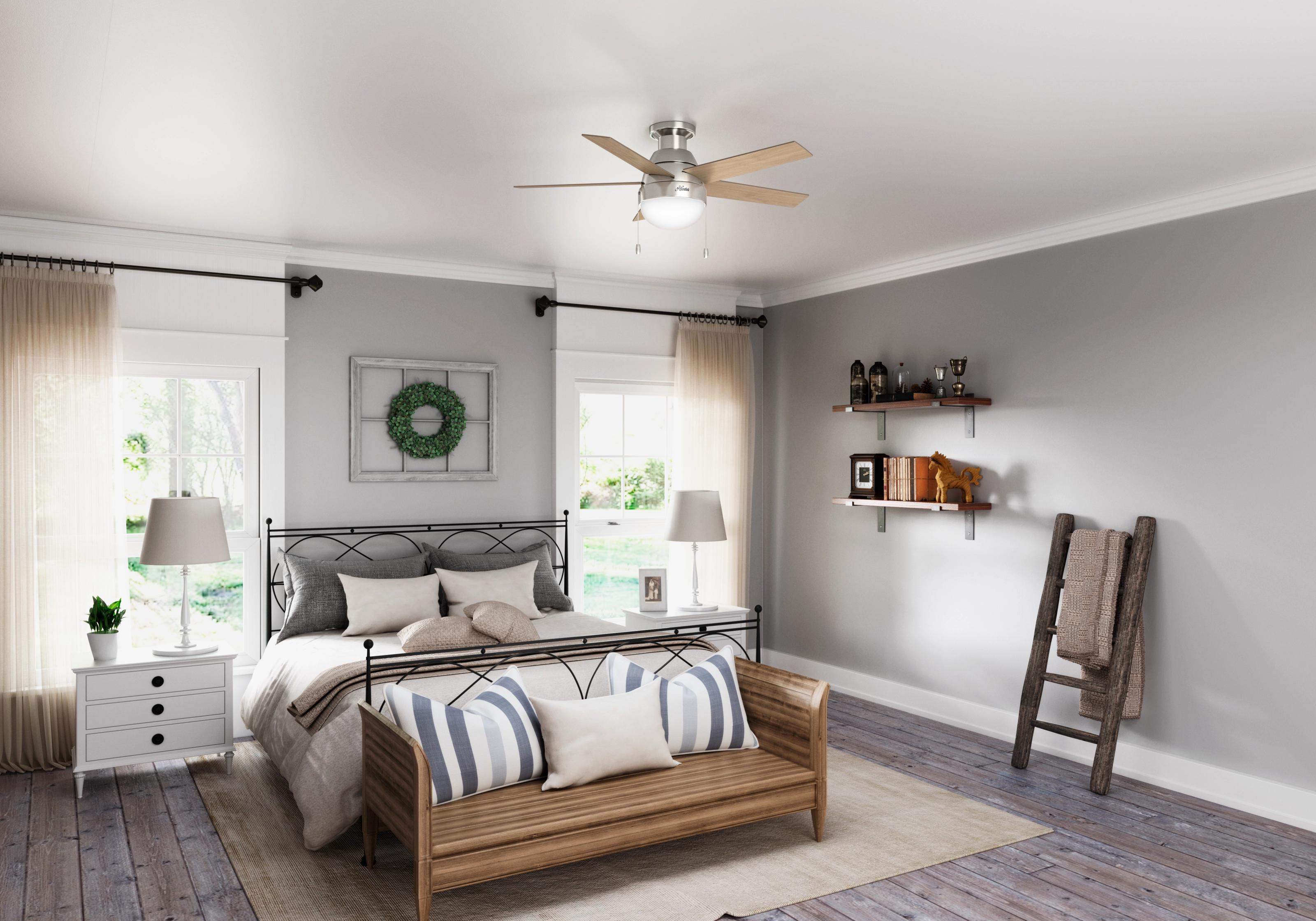 Anslee 46"Ceiling Fan Brushed Nickel