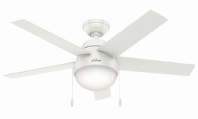 Anslee 46"Ceiling Fan Fresh White quiet small fans for desk or nightstand