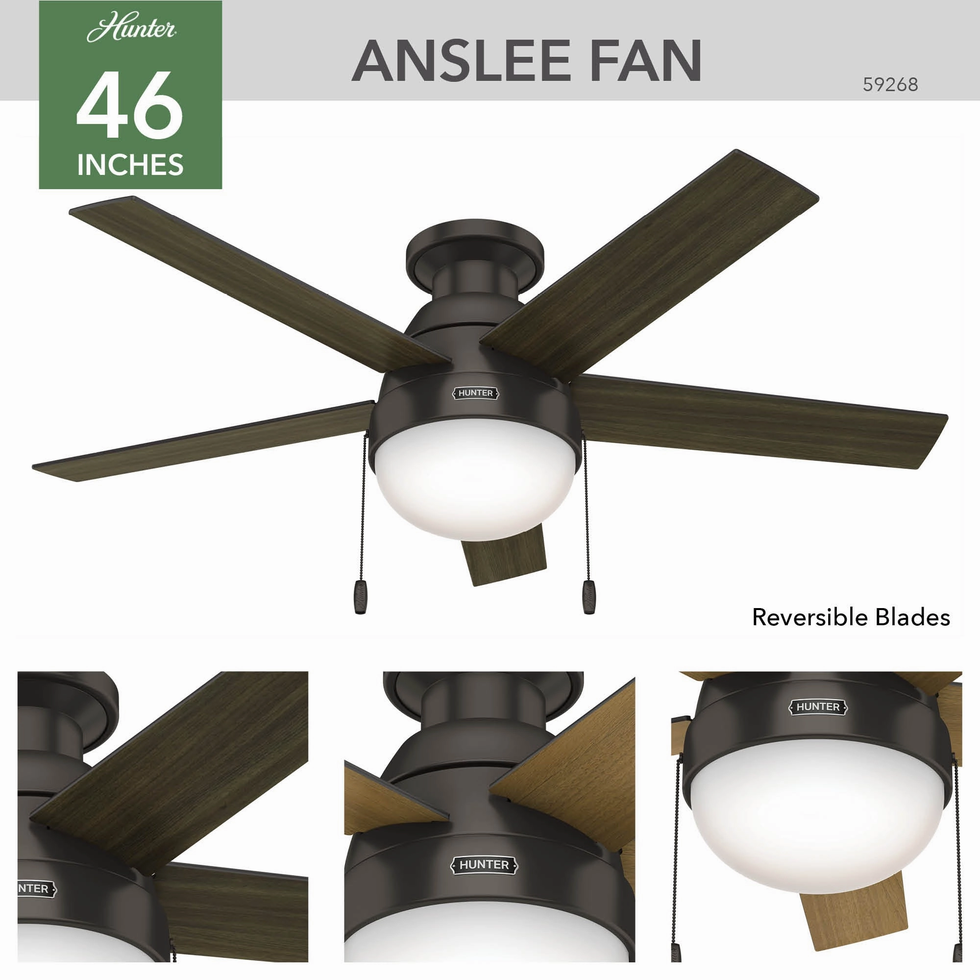 Anslee 46"Ceiling Fan Premier Bronze