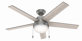 Anslee 52"Ceiling Fan Matte Silver versatile medium fans for any space