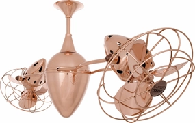Ar Ruthiane 48"Ceiling Fan Brushed Copper quiet small fans for desk or nightstand