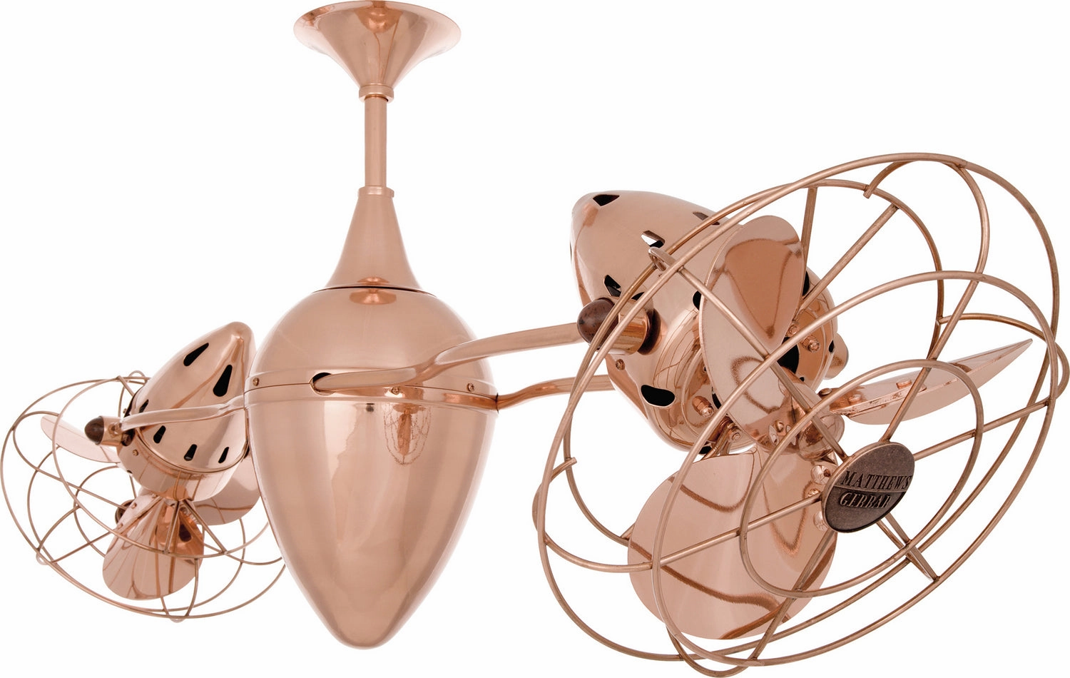 Ar Ruthiane 48"Ceiling Fan Brushed Copper quiet small fans for desk or nightstand