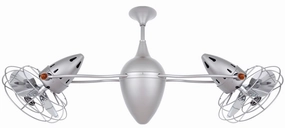 Ar Ruthiane 48"Ceiling Fan Brushed Nickel quiet small fans for desk or nightstand