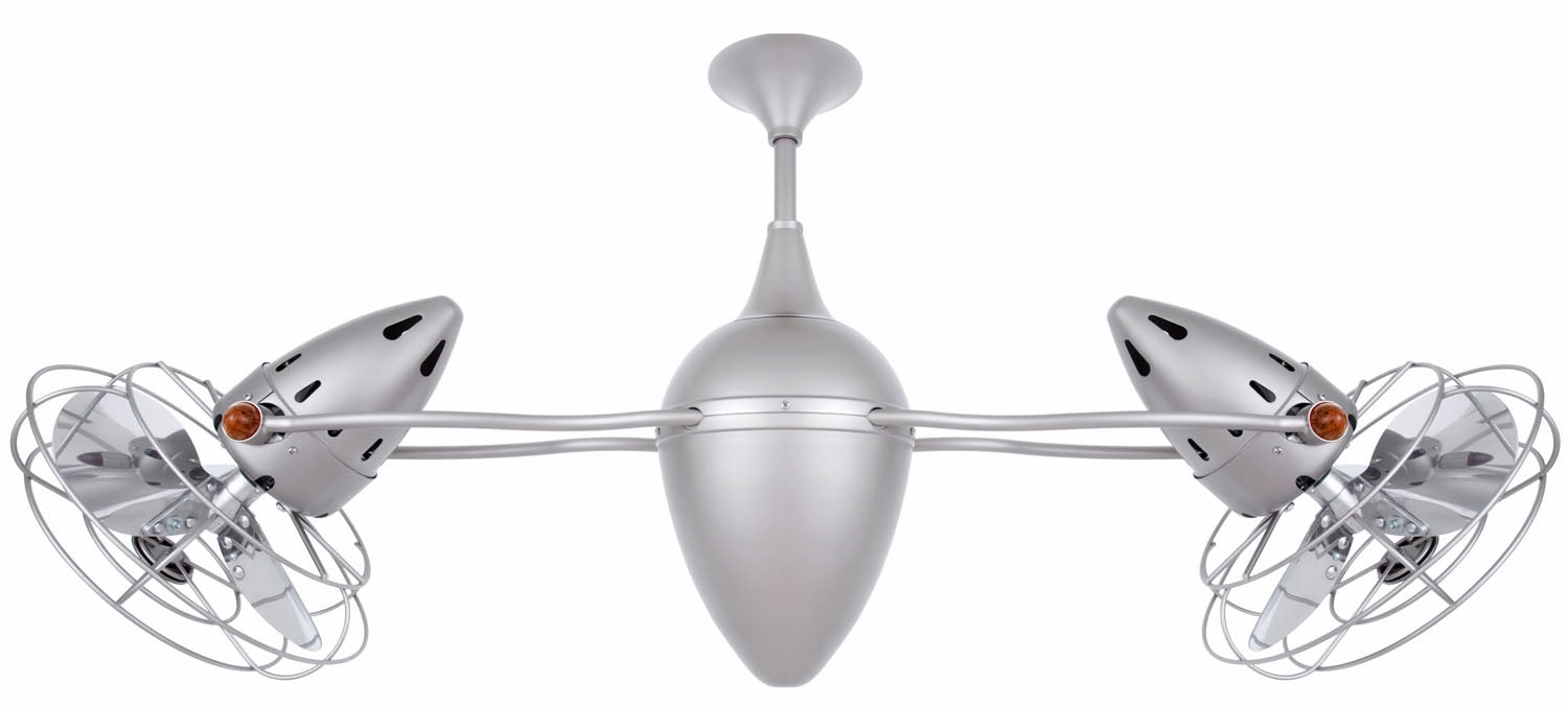 Ar Ruthiane 48"Ceiling Fan Brushed Nickel quiet small fans for desk or nightstand