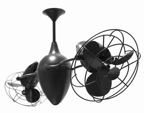Ar Ruthiane 48"Ceiling Fan Matte Black quiet small fans for desk or nightstand