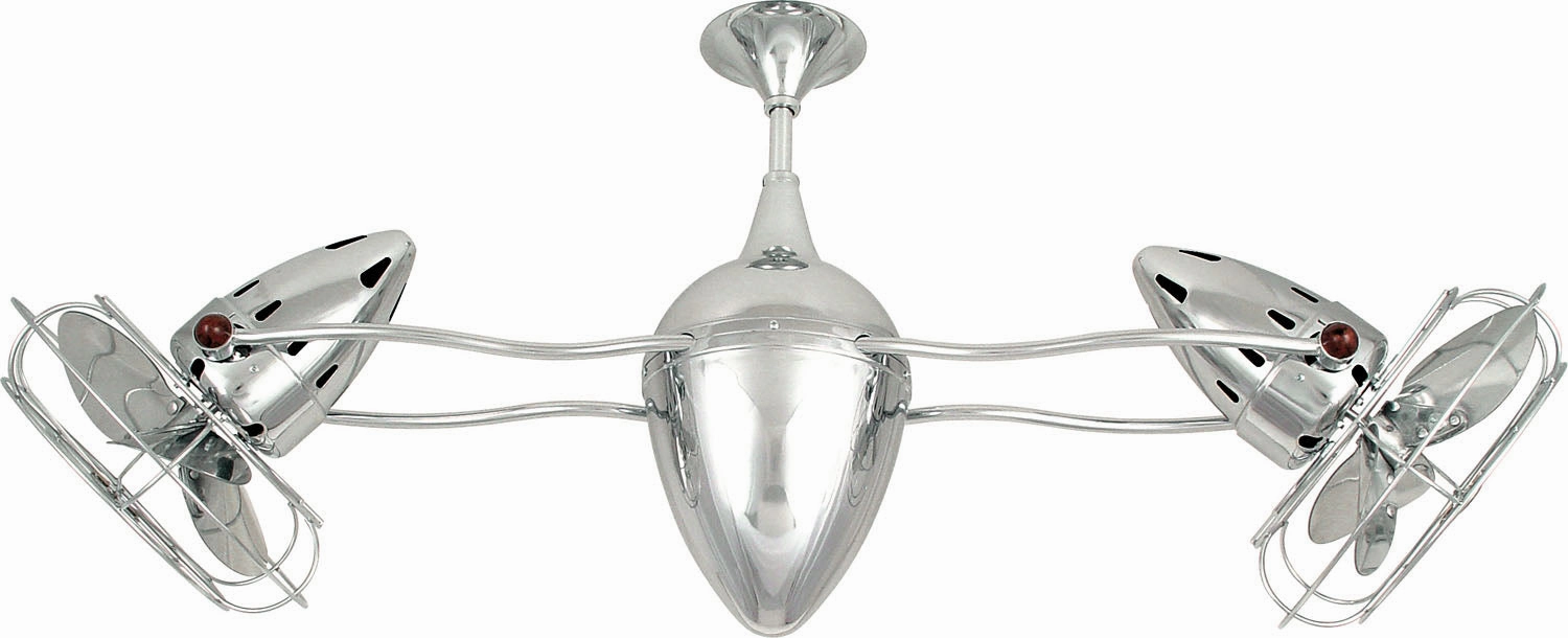 Ar Ruthiane 48"Ceiling Fan Polished Chrome quiet small fans for desk or nightstand