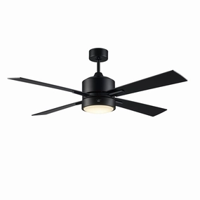 Arden 52"Ceiling Fan Black quiet medium fans for living room use