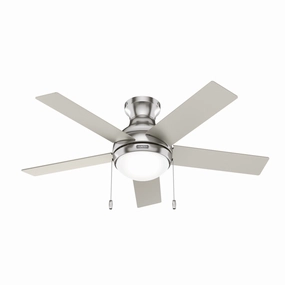 Aren 44"Ceiling Fan Brushed Nickel space-saving huggers with modern style