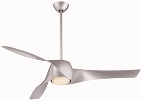 Artemis Led 58"Ceiling Fan Silver lightweight fans for moving around easily