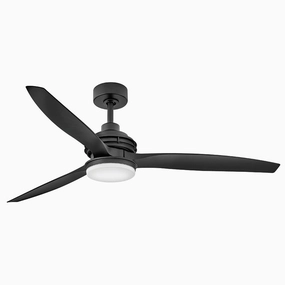 Artiste 60" LED Smart Fan Matte Black oscillating medium fans with strong airflow
