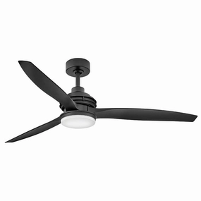 Artiste 60" LED Smart Fan Matte Black lightweight fans for moving around easily