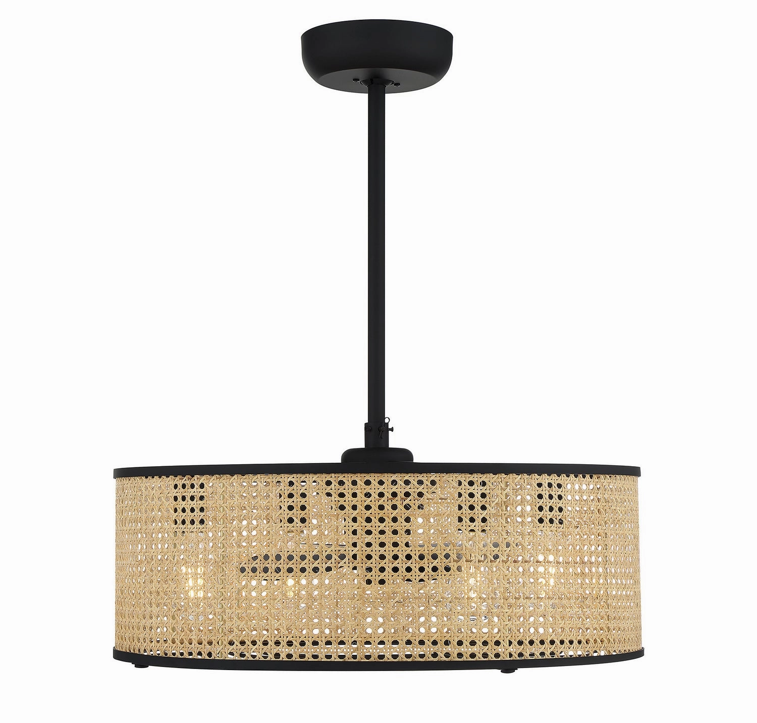 Astoria Four Light Fan D'lier Matte Black