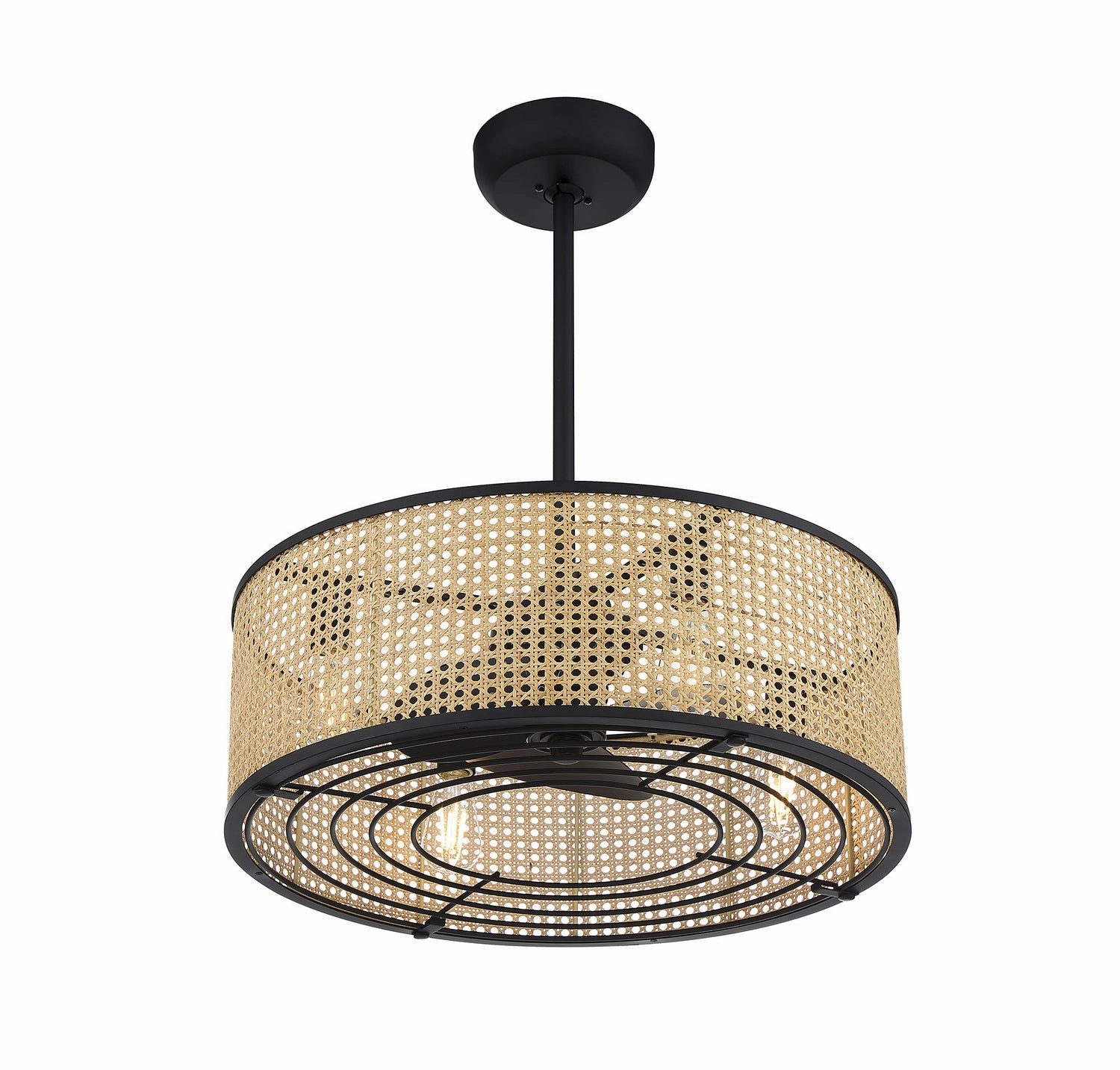Astoria Four Light Fan D'lier Matte Black