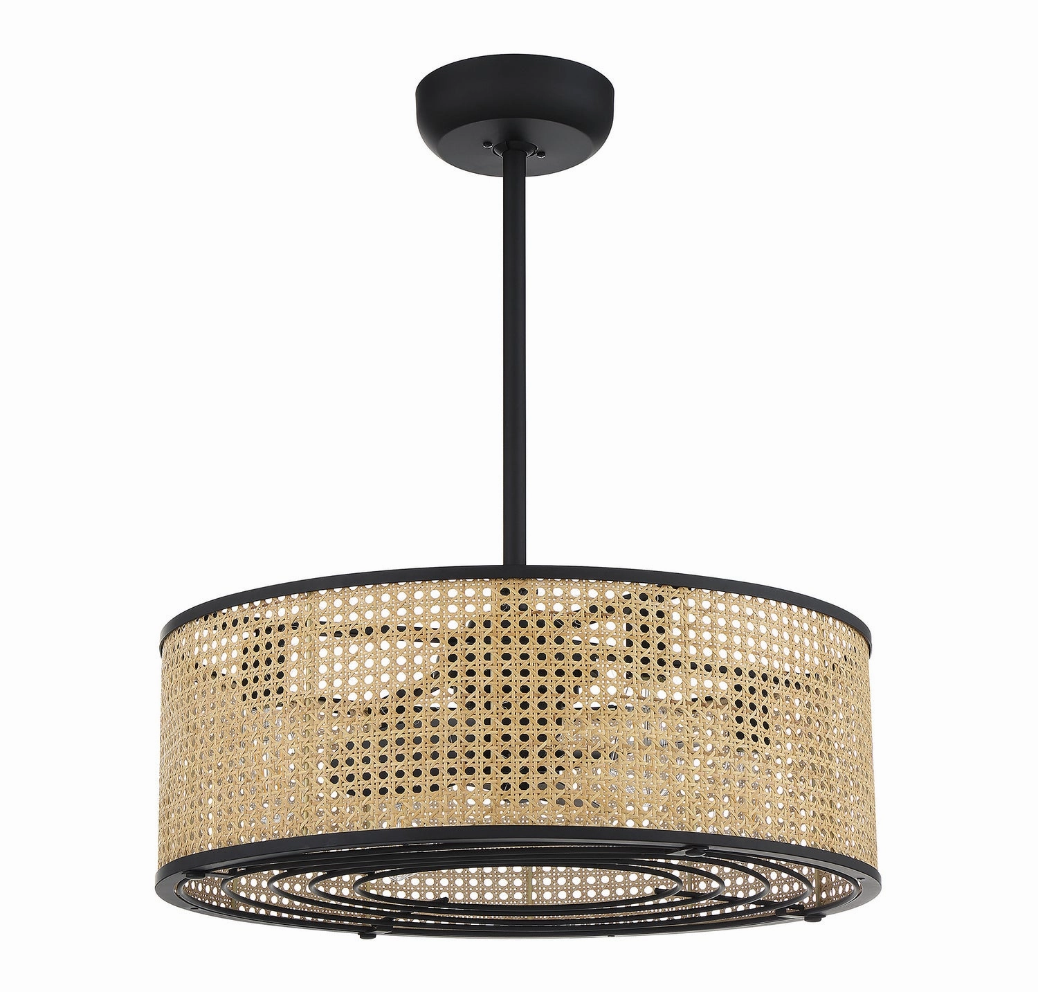 Astoria Four Light Fan D'lier Matte Black