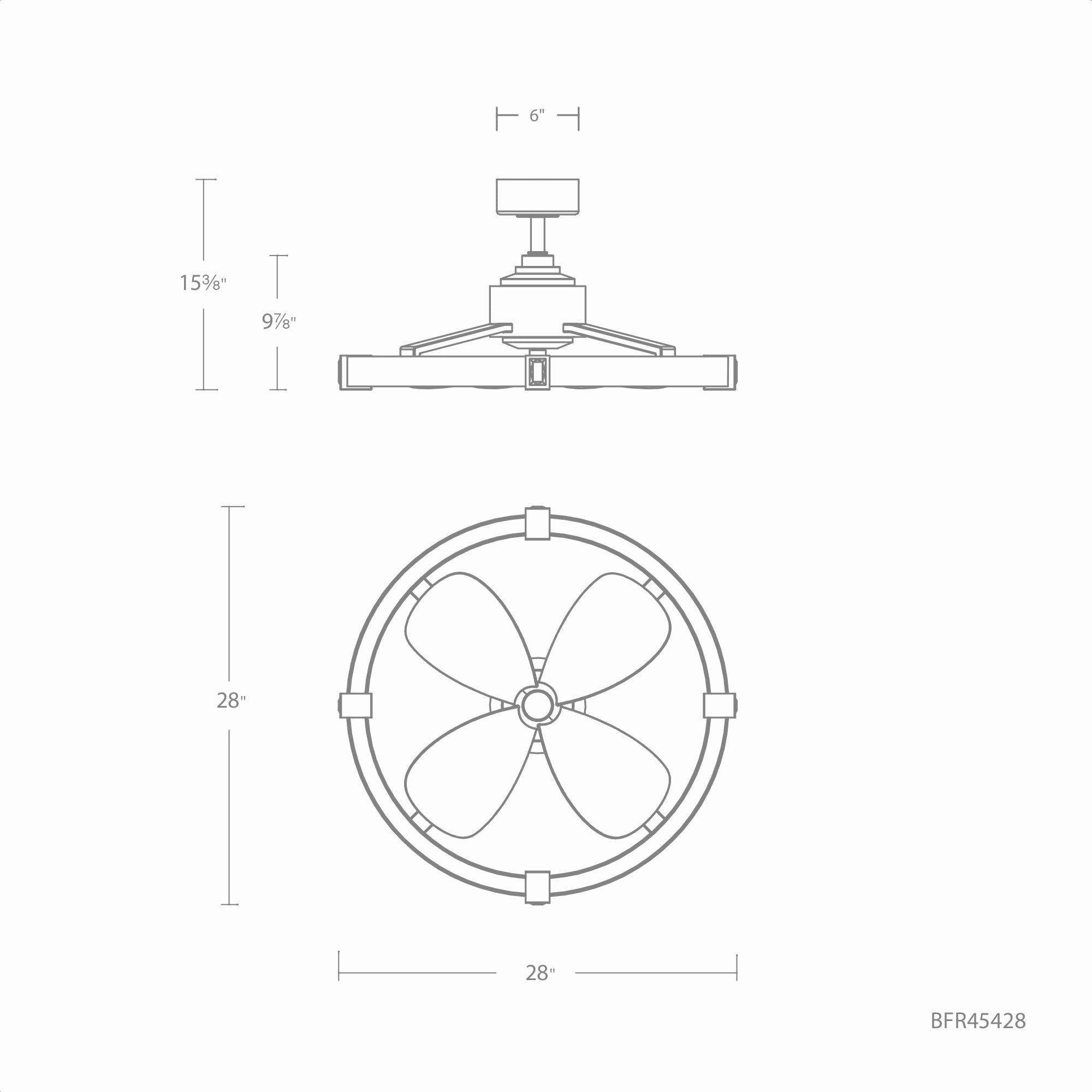 Atomic 29" LED Smart Fandelier quiet ceiling fans with remote control