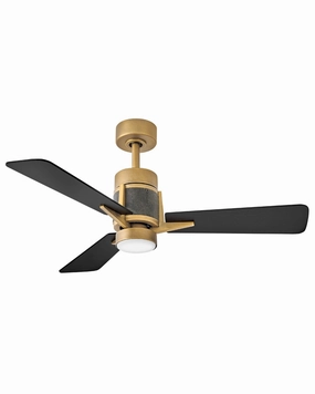 Atticus 42" LED Smart Fan Heritage Brass mini handheld fan for personal travel use