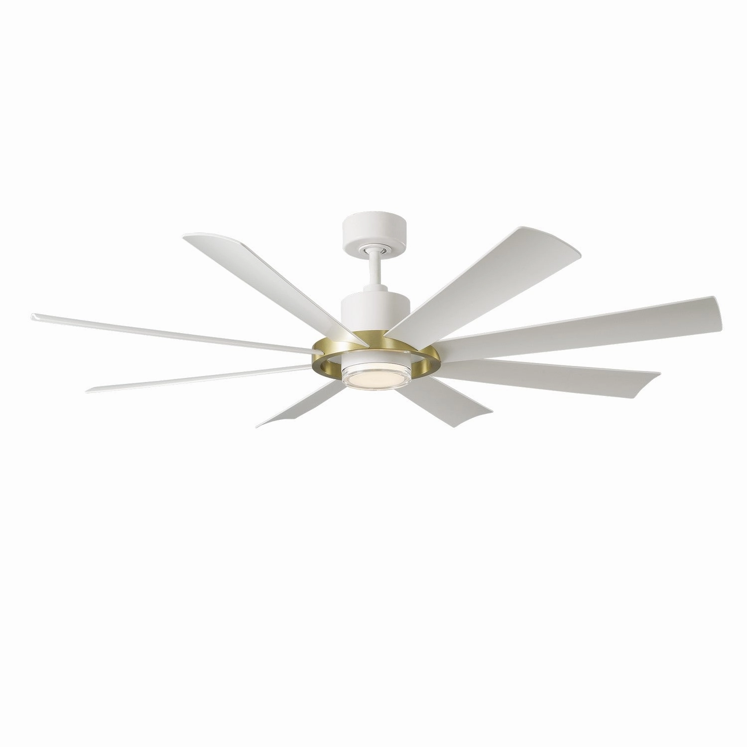 Aura 60"Ceiling Fan Soft Brass/Matte White outdoor exterior fans for patio cooling