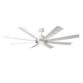 Aura 72"Ceiling Fan Brushed Nickel/Matte White outdoor exterior fans for patio cooling