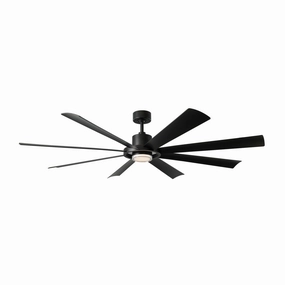 Aura 72"Ceiling Fan Matte Black outdoor exterior fans for patio cooling