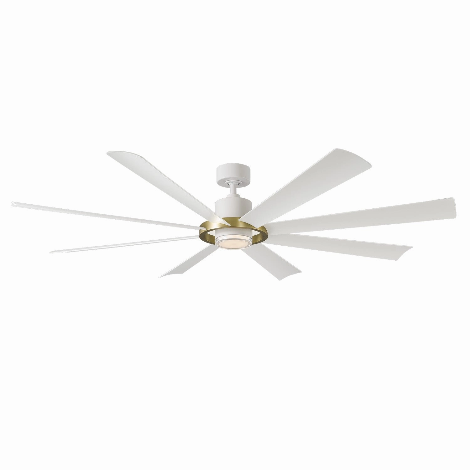 Aura 72"Ceiling Fan Soft Brass/Matte White outdoor exterior fans for patio cooling