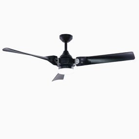 Austin 52"Ceiling Fan Black and Chrome quiet electric fans for home use