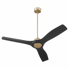 Avalon 52" Ceiling Fan Aged Brass / Black modern electric fans for minimalist decor