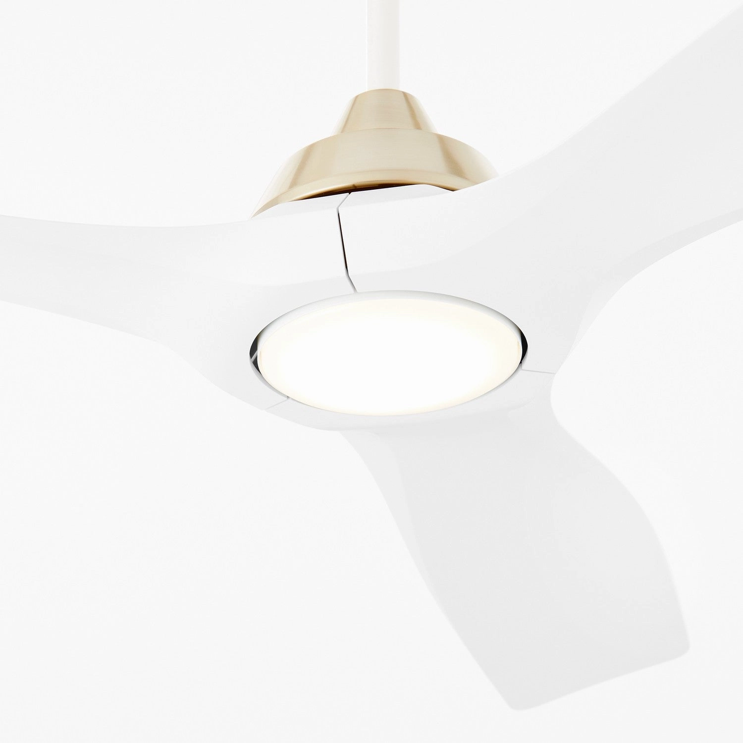 Avalon 52" Ceiling Fan Aged Brass / White