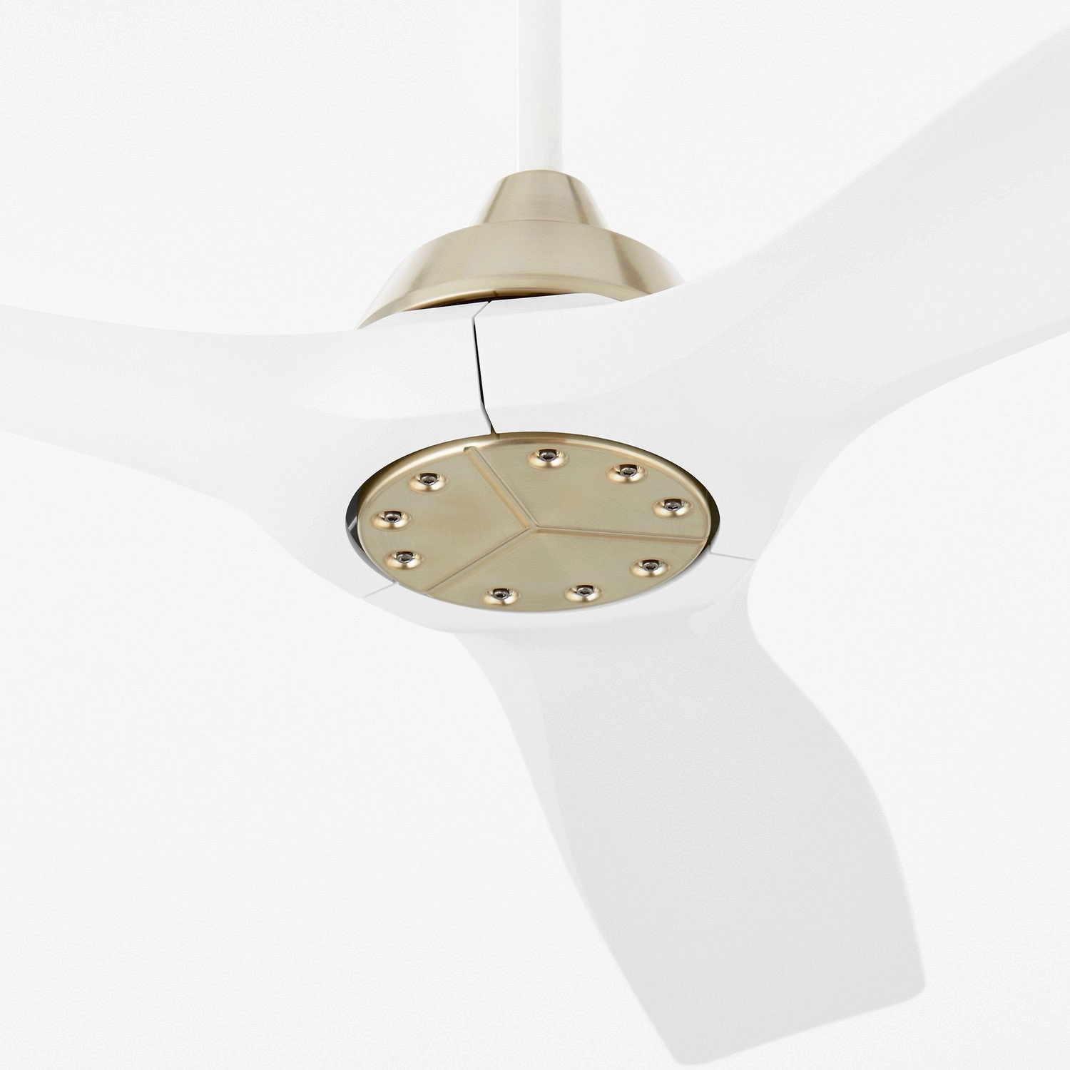 Avalon 52" Ceiling Fan Aged Brass / White