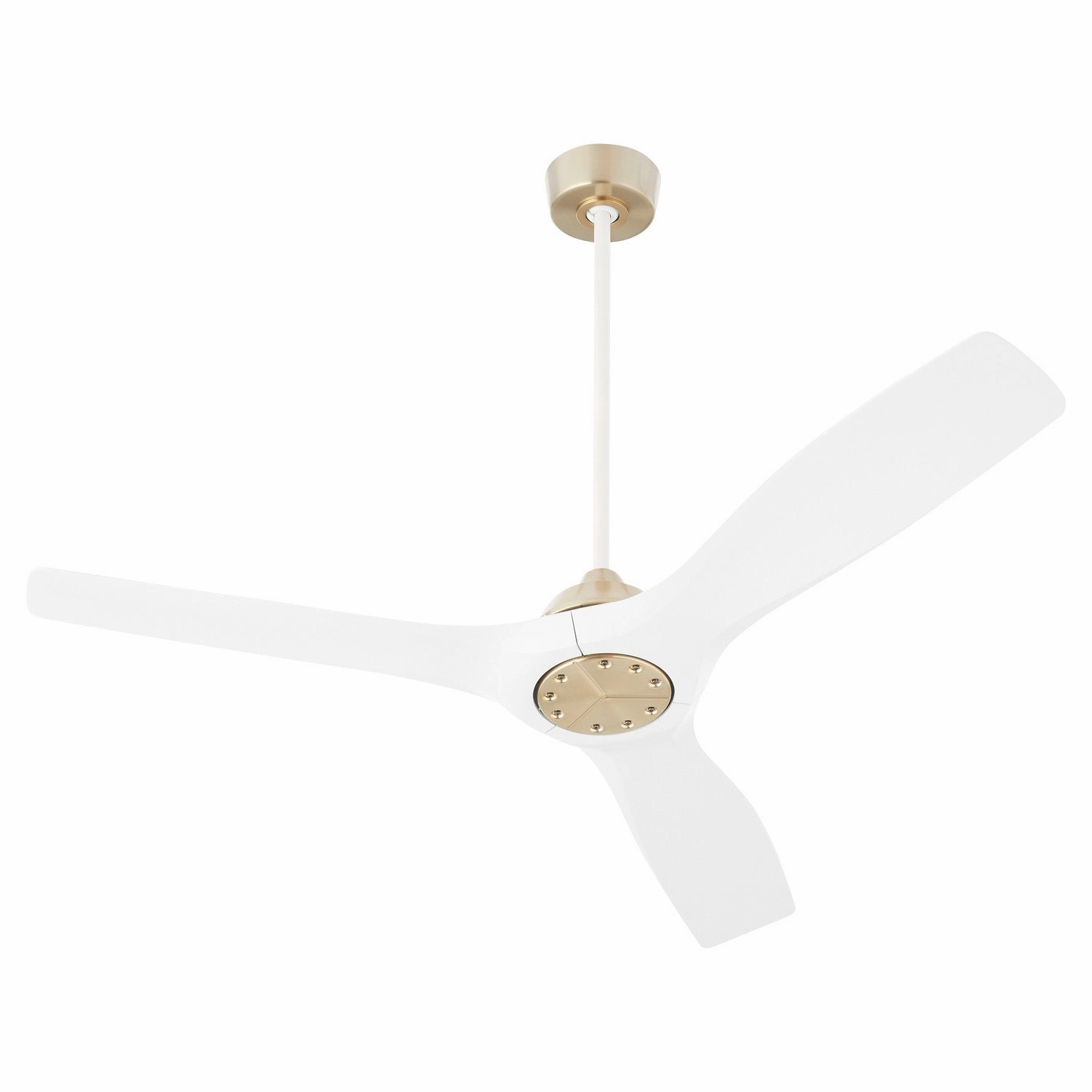 Avalon 52" Ceiling Fan Aged Brass / White portable electric fans for dorm rooms