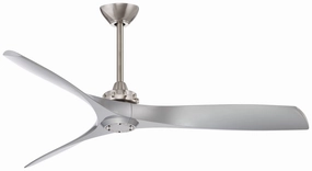 Aviation 60"Ceiling Fan Brushed Nickel W/ Silver compact medium fans for desks and counters